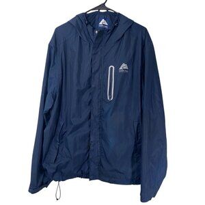 Ozark Trail Men's Rain Jacket M Navy Hooded Lightweight